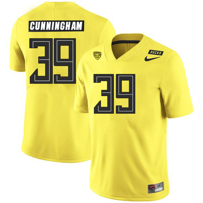 Men #39 MJ Cunningham Oregon Ducks College Football Jerseys Sale-Yellow